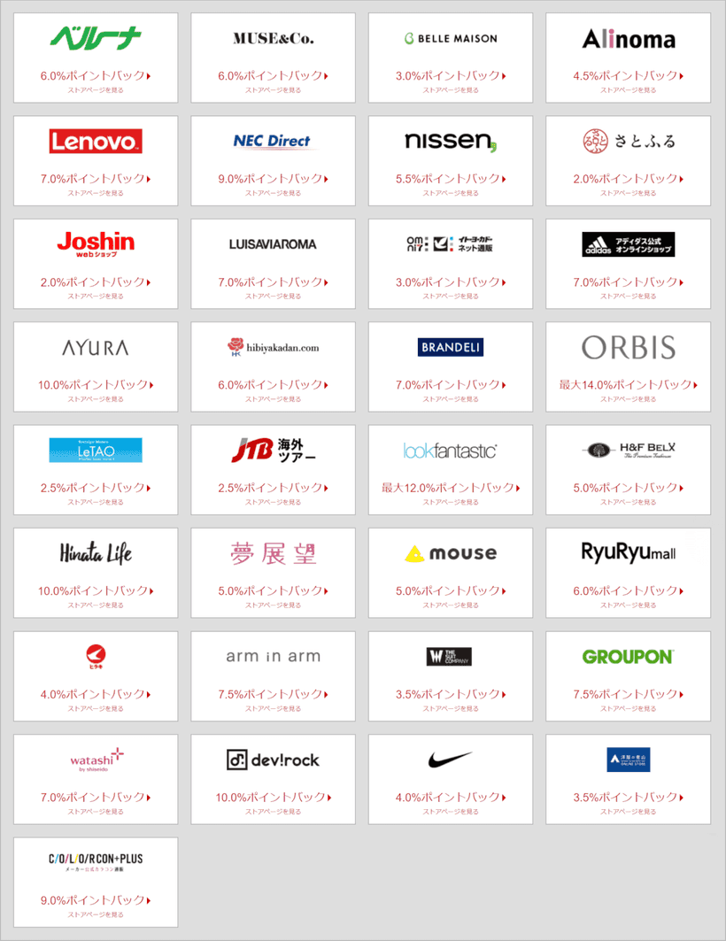 リーベイツフライデーの参加店一覧