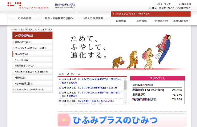 ひふみプラスの画面キャプチャ