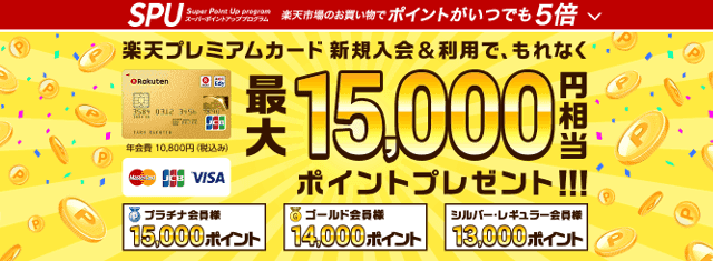 楽天カードの入会ポイント特典