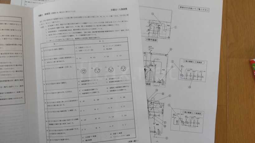第二種電気工事士の過去問題プリント後
